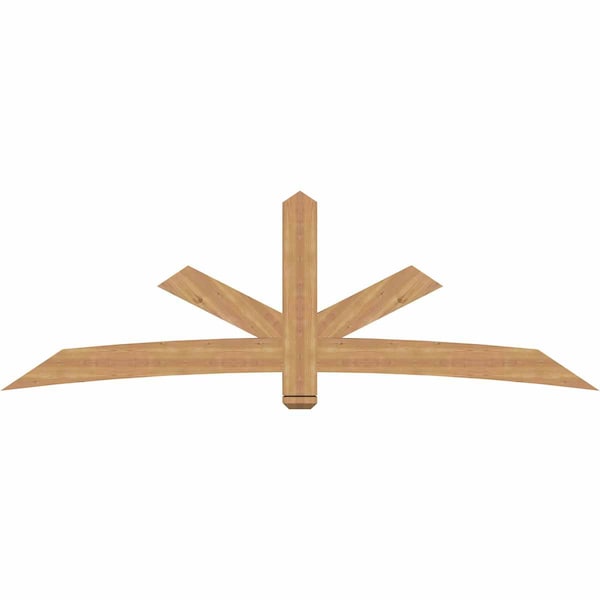 Ekena Millwork Alberta Smooth Timber Gable Bracket, Western Red Cedar, 96"W x 32"H x 3 1/2"D x 5 1/2"F, 8/12 Pitch GBW096X32X0406ALB00SWR - main